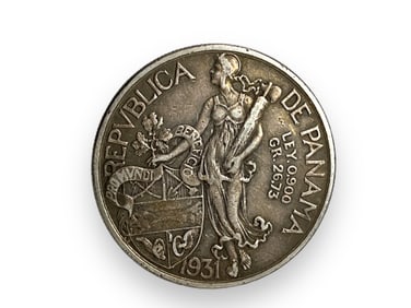Panama 1931 1 Balboa Coin