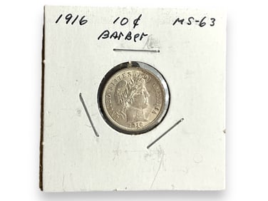 1916-P U.S. Barber Dime Coin