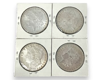 Four U.S. Morgan Silver Dollar Coins