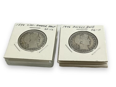 Seven U.S. Silver Half Dollar Coins