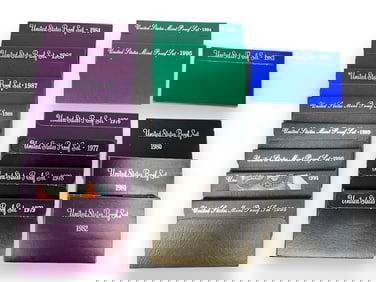 18 U.S. Proof Coin Sets