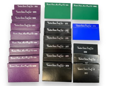 21 U.S. Proof Coin Sets