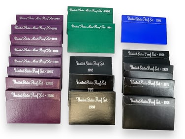 18 U.S. Proof Coin Sets