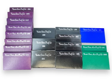18 U.S. Proof Coin Sets