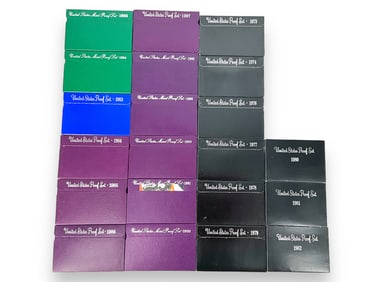 21 U.S. Proof Coin Sets