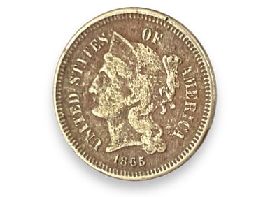1865 U.S. Three Cent Nickel