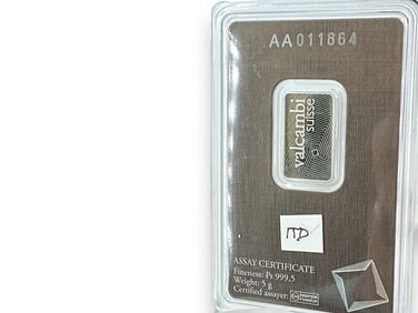 Valcambi Suisse 5 Gram Platinum Bar