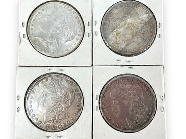 Four U.S. Morgan Silver Dollar Coins