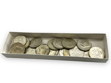 25 Kennedy Half Dollar Coins