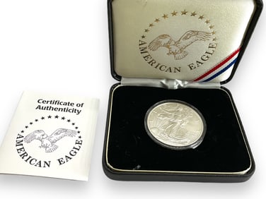 U.S. Silver Eagle with COA