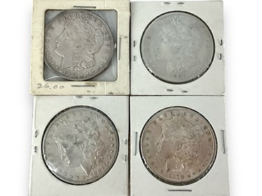 Four U.S. Morgan Silver Dollar Coins