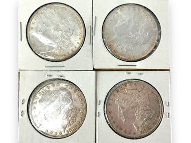 Four U.S. Morgan Silver Dollar Coins