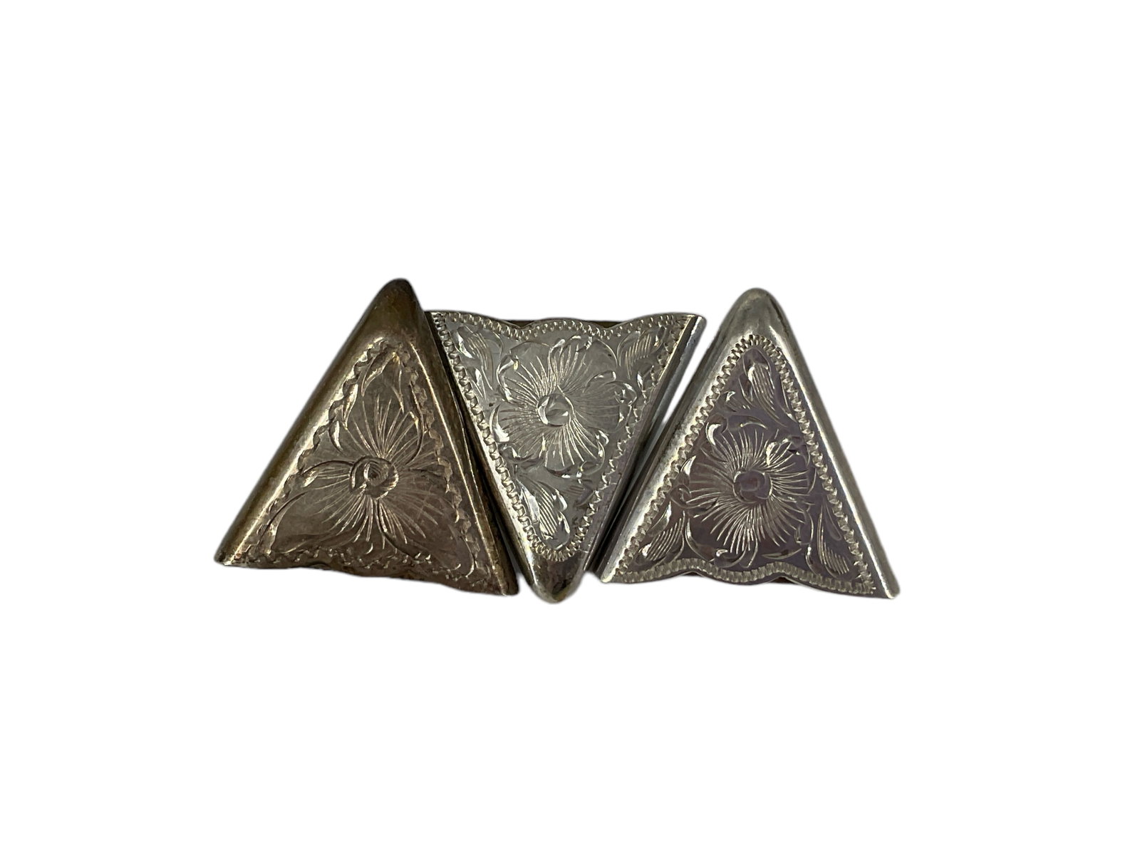 Three Sterling Silver Shirt Collar Tips (1 of 6)