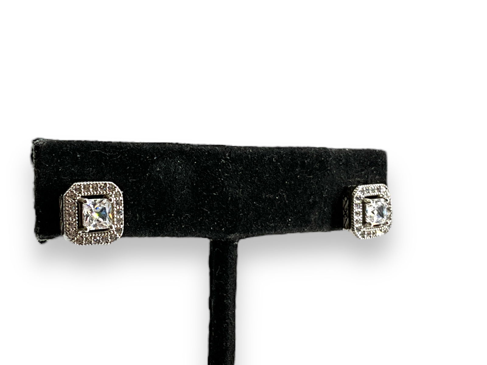 Sterling Silver and CZ Stone Earrings (1 of 5)