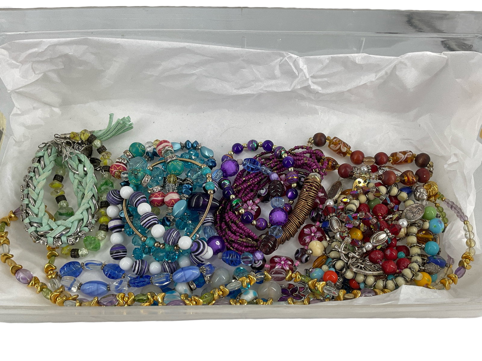 Tumbled Amethyst & Peridot Gold-Tone Necklace, Beaded Bracelets and More (1 of 5)