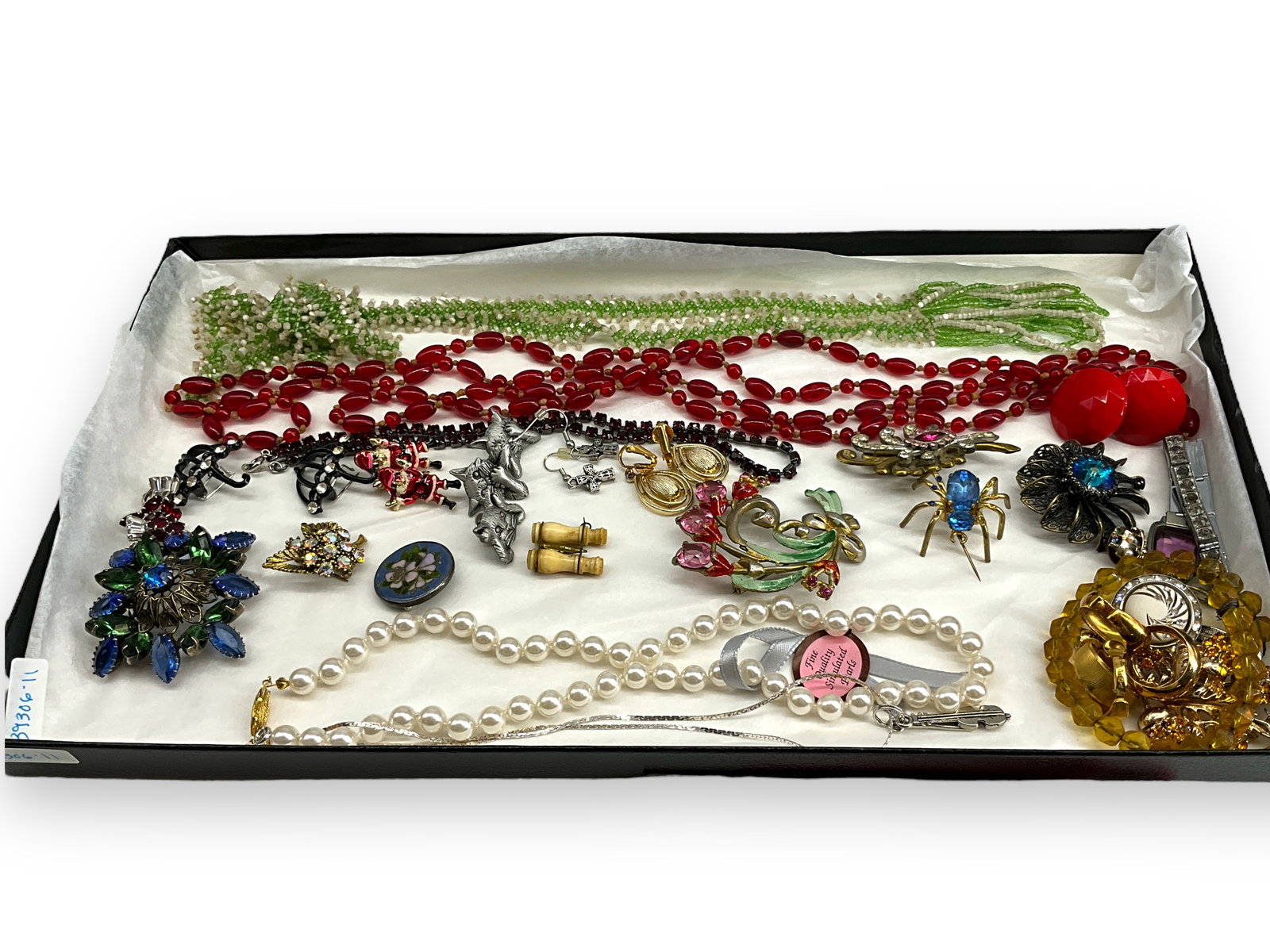 Pretty Vintage Beaded Necklaces, Whimsical Pins, Vintage Fashion Crystal Pins and a Silver Floral (1 of 10)