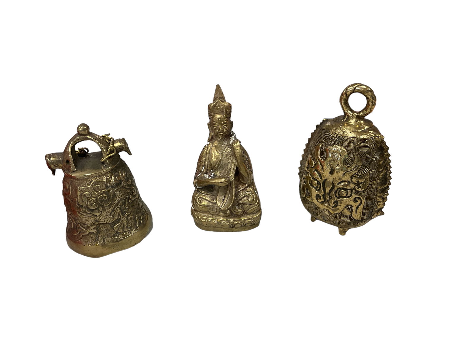 (3) Brass Asian Bells. (1 of 2)