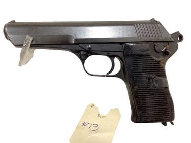 Czech Model CZ52 7.62 x 25 Caliber Semi-auto Pistol SN:A-1608