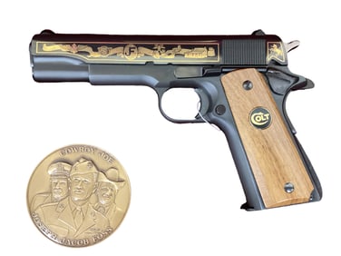 Colt Model 1911 A-1 .45 ACP Caliber Semi-auto Pistol SN: JF0009 Joe Foss Tribute