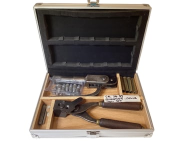 Case with Antique Winchester Loading Tools Cal. 38-55