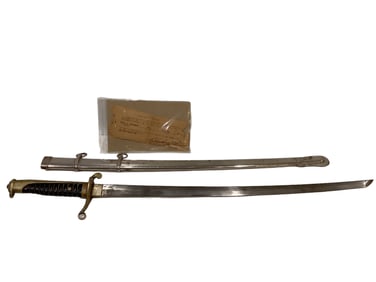 Japanese Naval Officer Sword WWII (Capture paper with sword)
