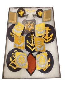 Group of Naval Patches, Sport Patches, Officer Luftwaffe Collar Tabs, Gruppen Fuhrer Collar Tabs &