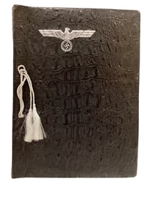 German WWII Army Album with Faux Alligator Cover