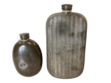2 Pewter Flasks