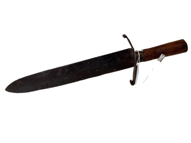 Crude Spear Point Confederate Side Knife Blacksmith Made Overall 16 1/4" long blade is 12" long 4