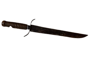 Well Made Heavy Modern Replica of a Confederate Bowie /Side Knife 18 3/4" overall length 13" blade.