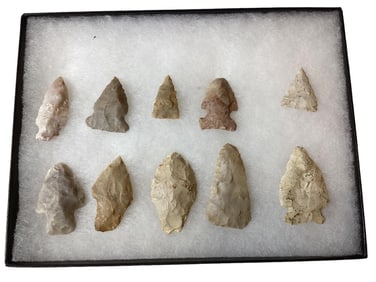 10 Archaic & Adena Points Length from 1 1/4" to 2" long