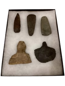 5 Stone Tools and Hoes Length from 4 1/2" to 6 1/4"