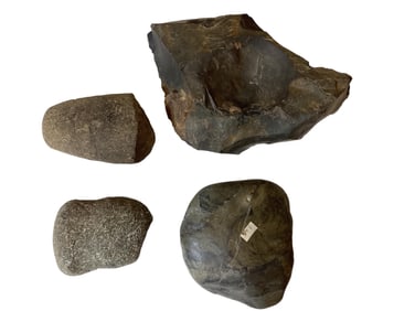 3 Stone Pedestals & Bowl