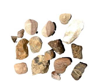 Nice Group of Natural Stone Specimens Including Mica, Agate, Conglomerate and More