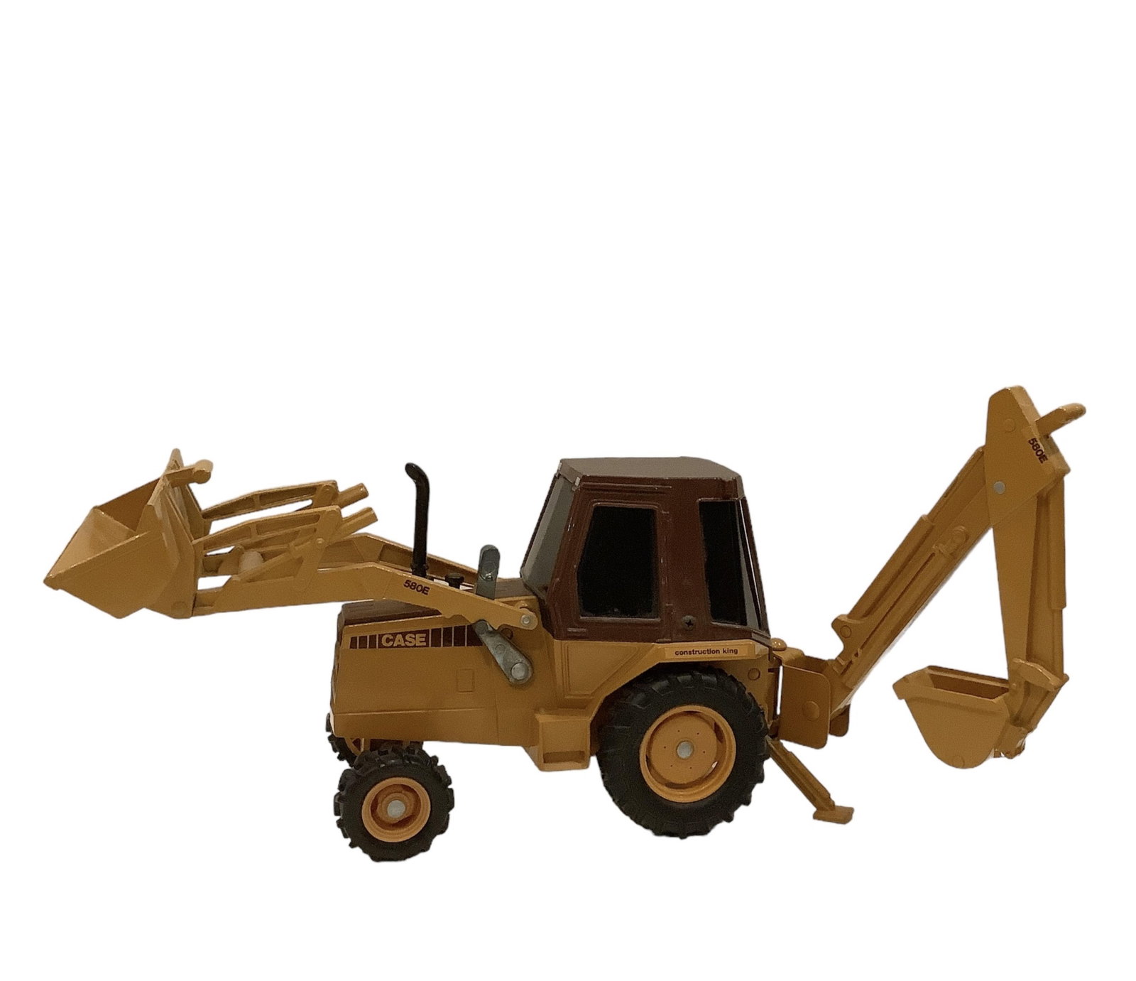 Ertl Diecast Loader Backhoe: Ertl Diecast Loader BackhoeCase 580E Construction King loader backhoe, 1/16 scale.