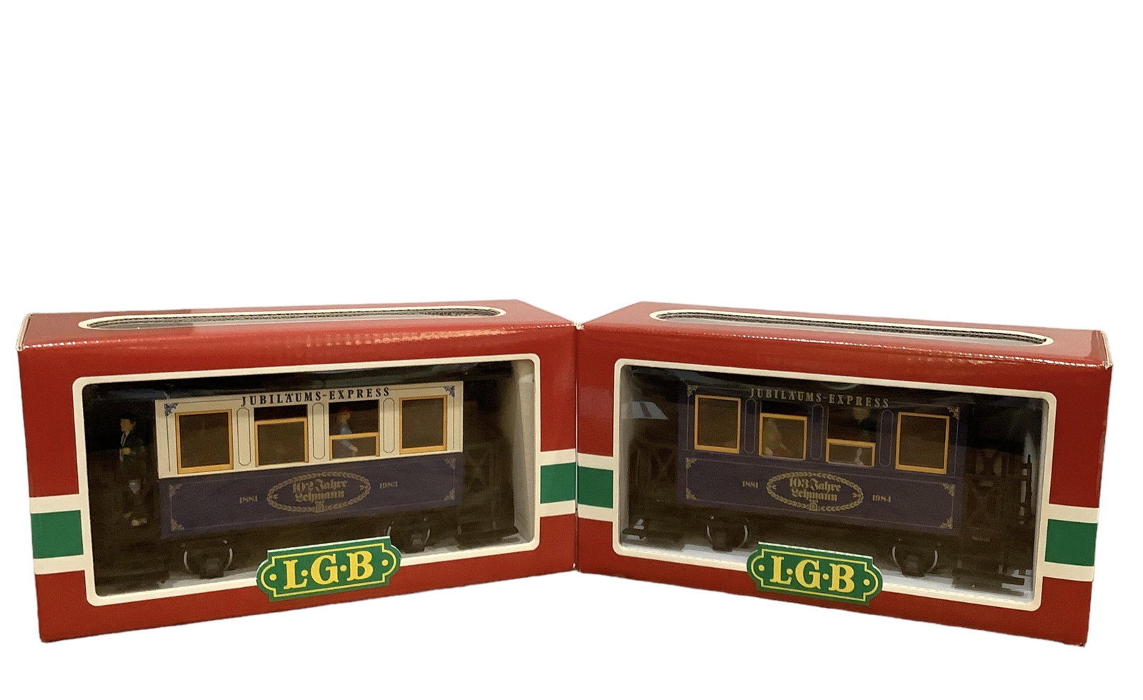 LGB G Gauge Cars: LGB G Gauge Cars Includes; #1983 Jahreswagen and #1984 Jahreswagen