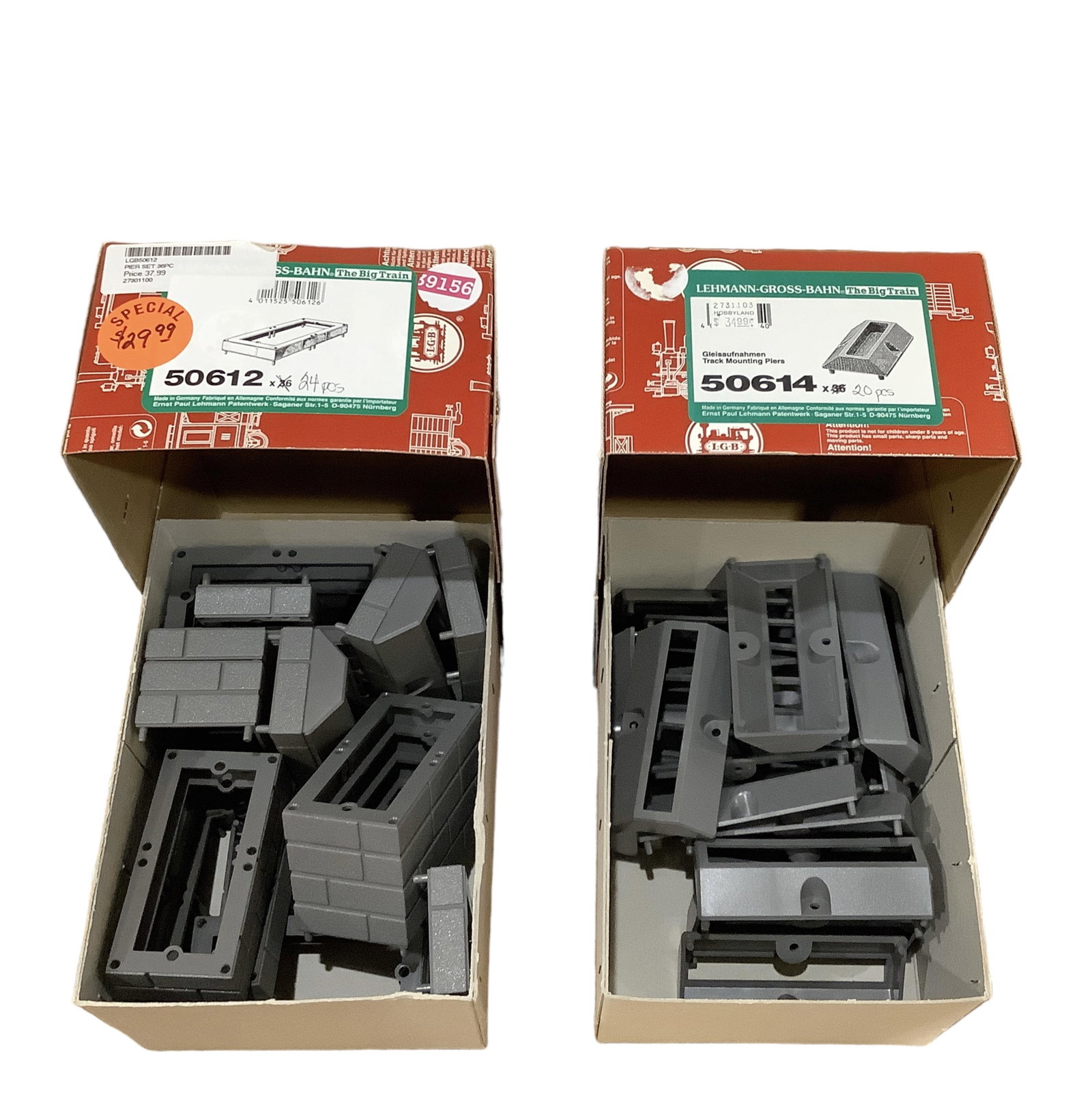 LGB G Gauge: LGB G Gauge Includes; #50612 marked (24) pieces and #50614 marked (20) pieces