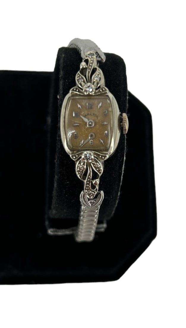 Vintage Ladies' Hamilton Wrist Watch with Gold Case (1 of 4)