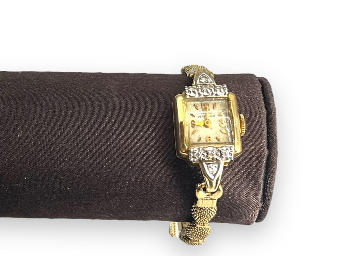 Girard Perregaux Ladies' Wrist Watch with Diamonds: Girard Perregaux Ladies' Wrist Watch with DiamondsMovement from Paul Breguette Watch Co., 97530 movement, 17-jewels, unadjusted. Winds, sets and runs at the time of listing. Worn dial (12.0mm in width