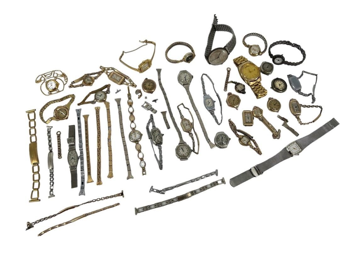 Assortment of Wrist and Pocket Watches + Watch Bracelets (1 of 4)