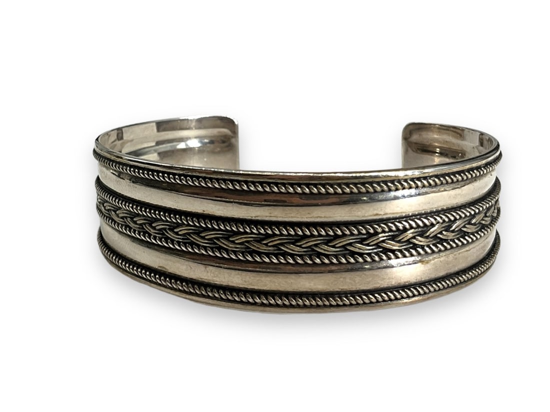 Men's Sterling Silver Cuff Bracelet (1 of 6)
