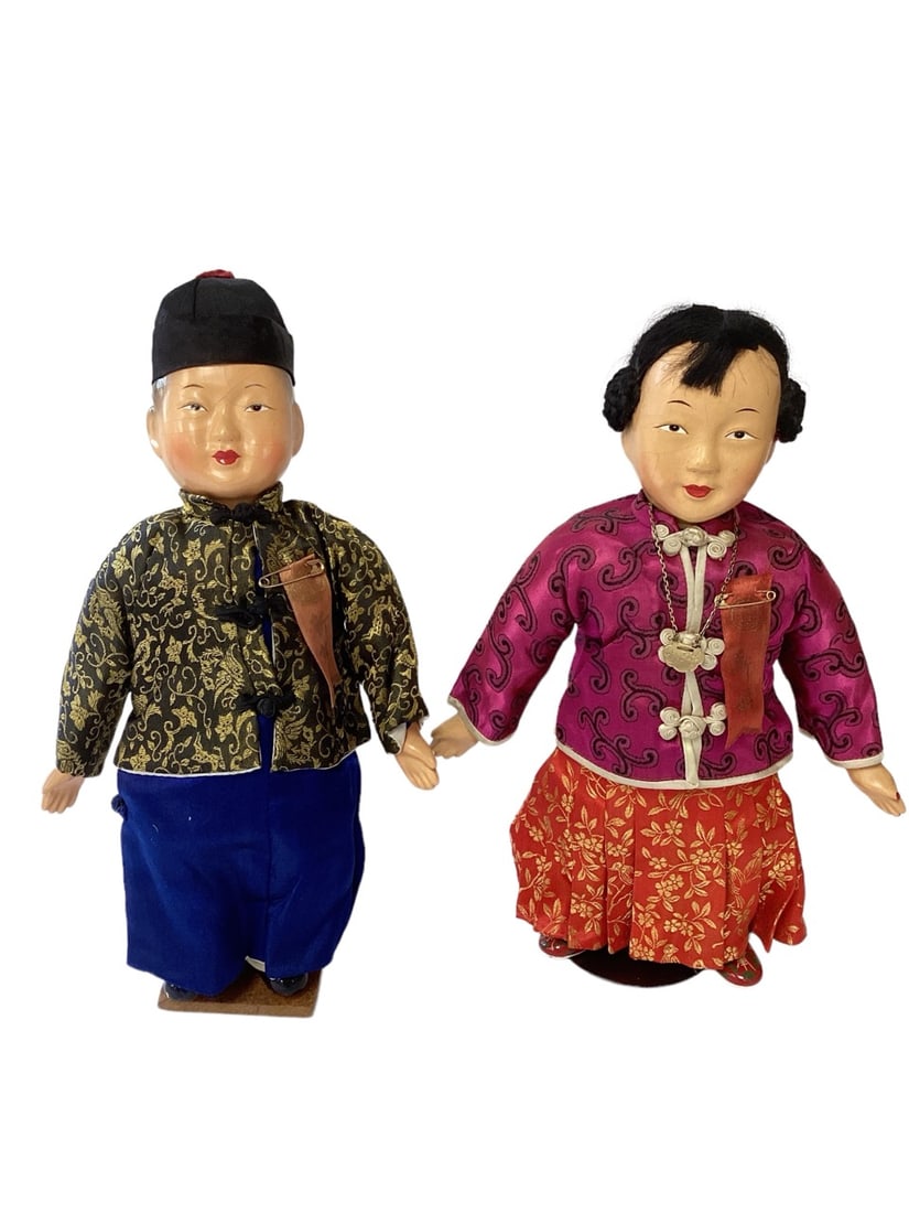 Pair of Vintage Bride & Groom Dolls (1 of 10)