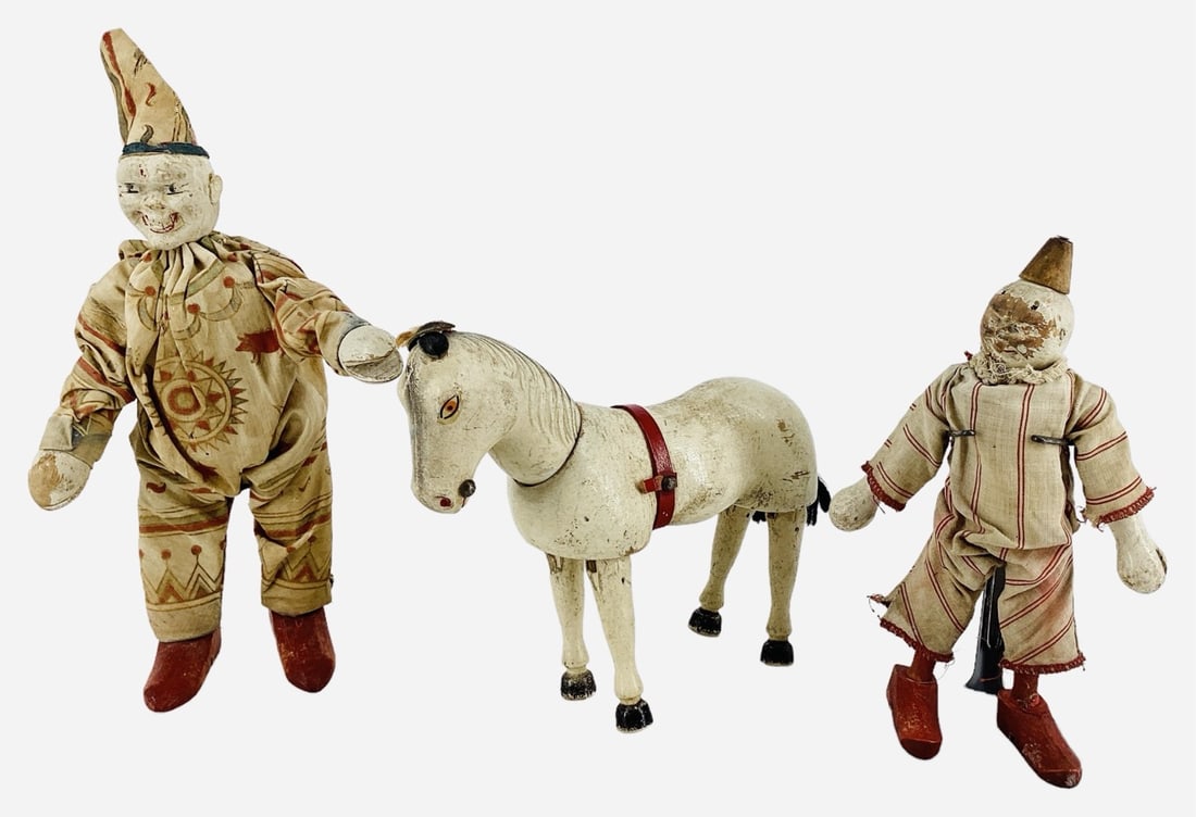(3) Schoenhut Circus Items. (1 of 2)