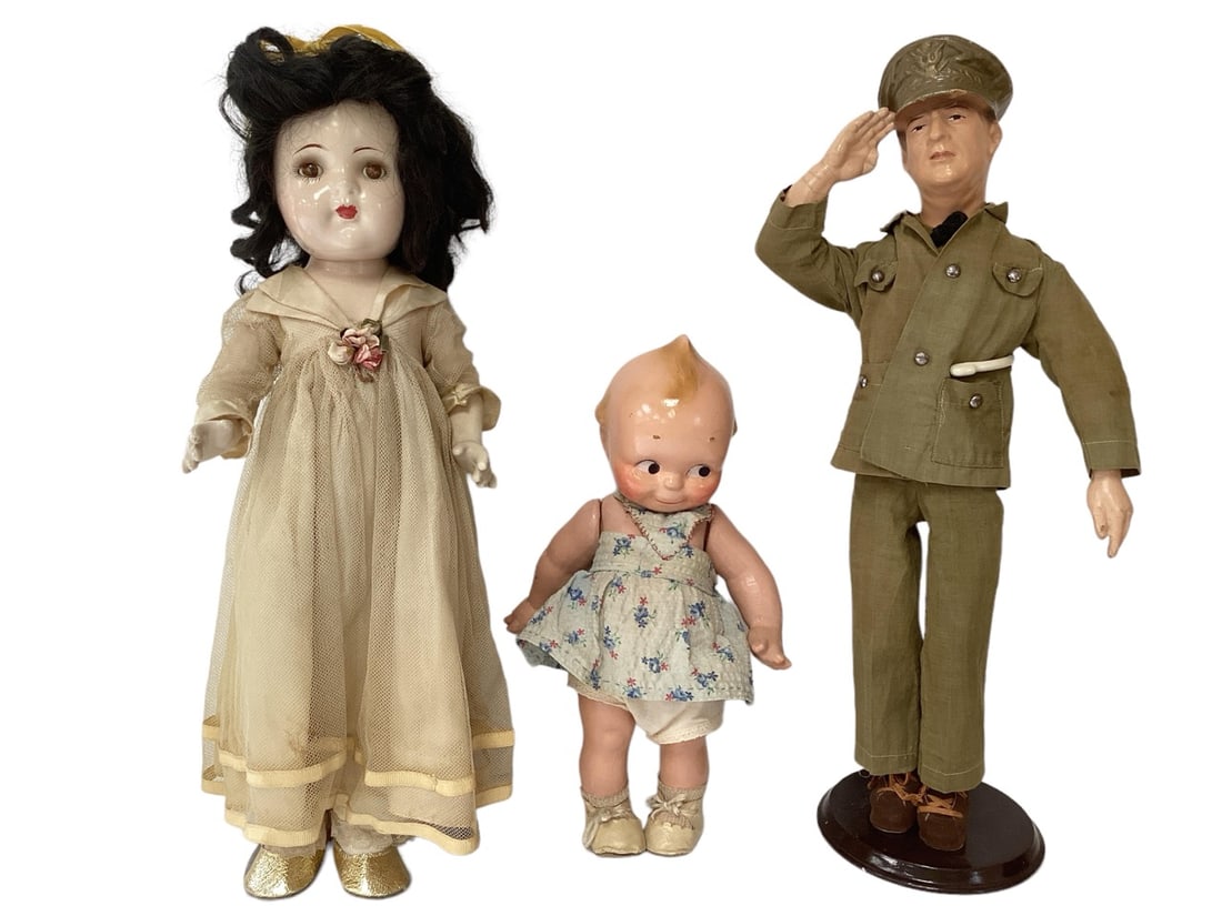 Kewpie, Princess Elizabeth, General MacArthur Dolls (1 of 11)
