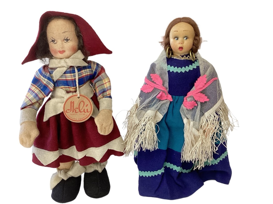 2 Vintage Lenci Style Dolls (1 of 7)