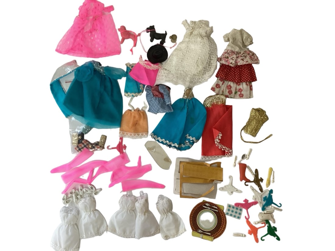 Large Lot of Dawn Clothes, Shoes and Accessories: Large Lot of Dawn Clothes, Shoes and Accessories (1) Large bag of Dawn and Friends Clothes, shoes, purses, tights and more. Clothes range from poor to great condition. Fantastic Dawn items.