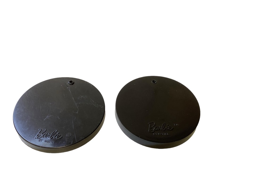 (2) Barbie Black Pedestals Stands (1 of 2)