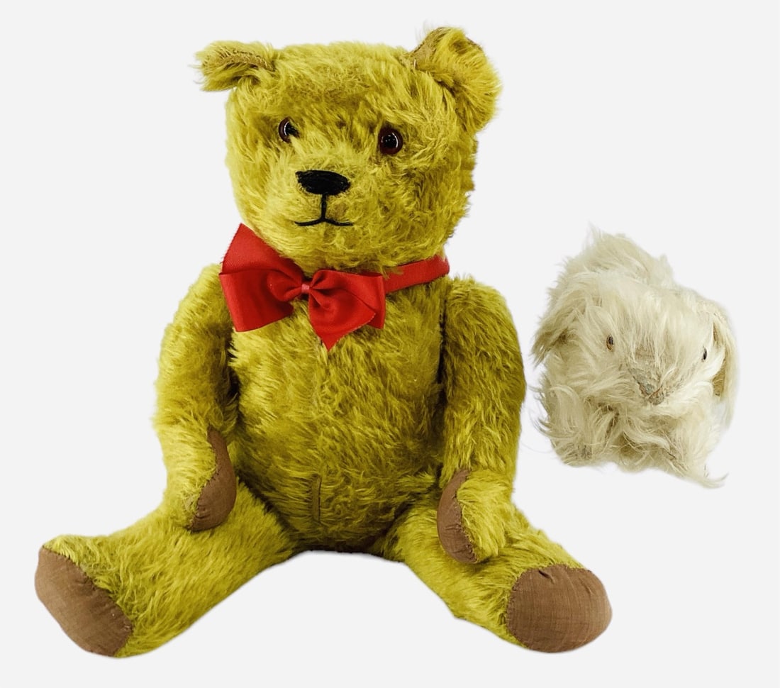 23" Vintage Gold Mohair Teddy Bear, Rabbit (1 of 3)