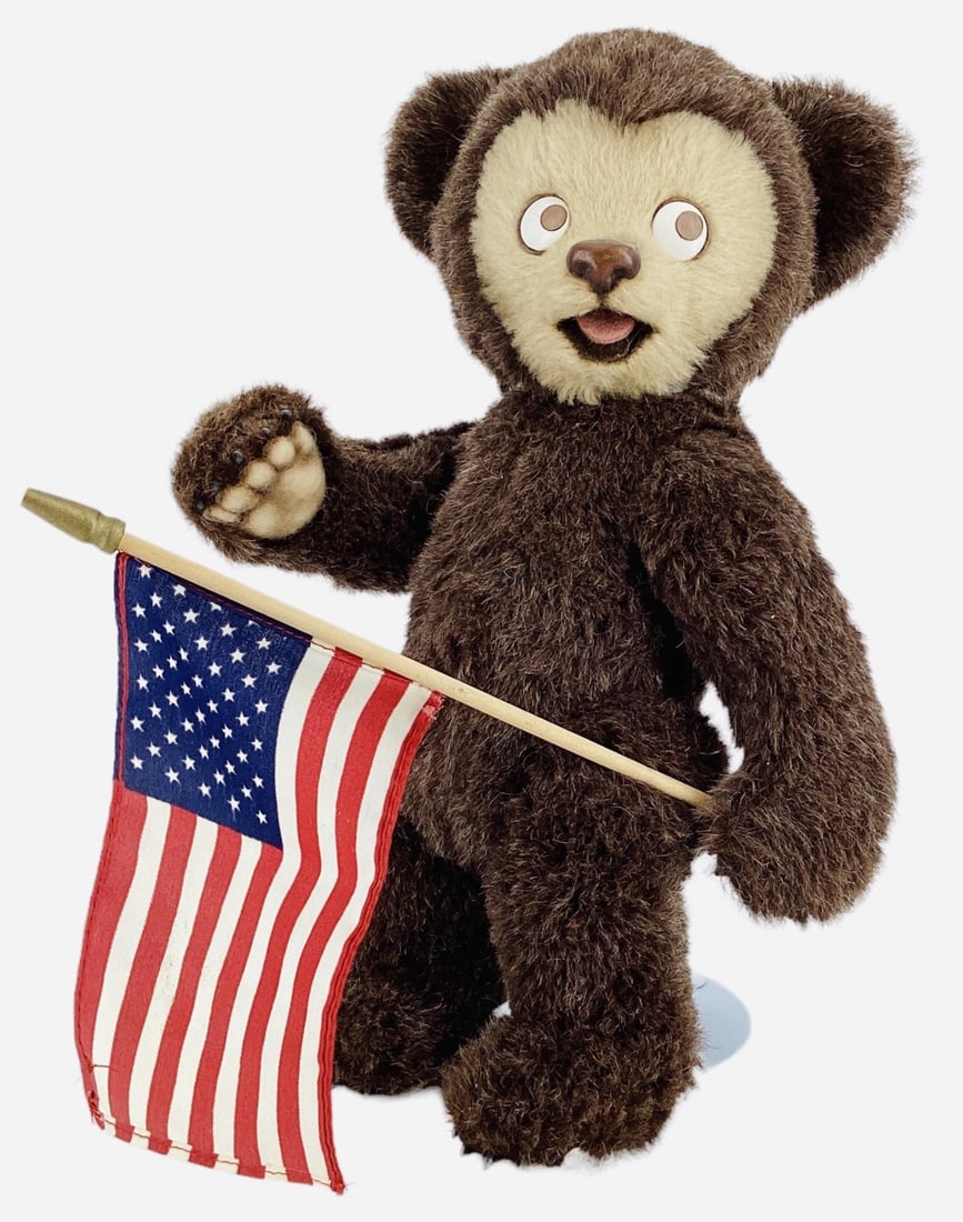 "The Clifford Berryman Bear" by R. John Wright.: "The Clifford Berryman Bear" by R. John Wright.Made to commemorate the 100th anniversary of the teddy bear, 13" alpaca plush "Clifford" is fully jointed with a leather nose, l