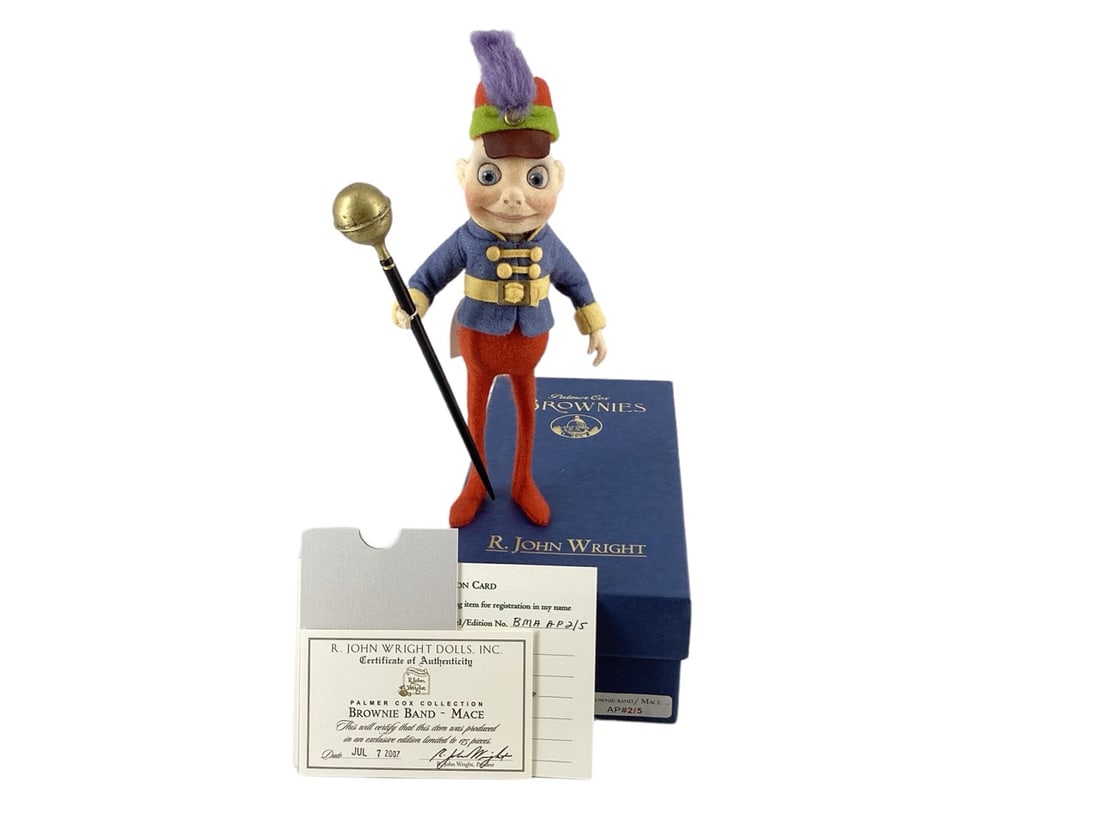 R. John Wright "Brownie Band ~ Mace" Signed AP #2/5.: R. John Wright "Brownie Band ~ Mace" Signed AP #2/5.Palmer Cox Collection exclusive edition limited to 175 pieces. Dated JUL 7 2007.